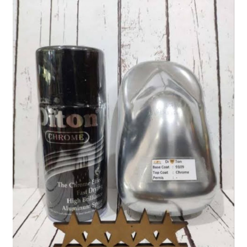 Cat Krom Diton Chrome 300cc Stainless Steel Cat Semprot Velg Sepeda Motor Mobil Reflektor