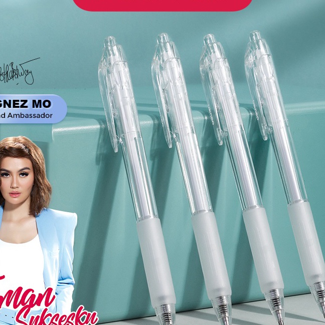 

HJ6 Deli Gel Pen Pulpen Gel Retractable Tinta Hitam 5mm A57B1 12 pcs