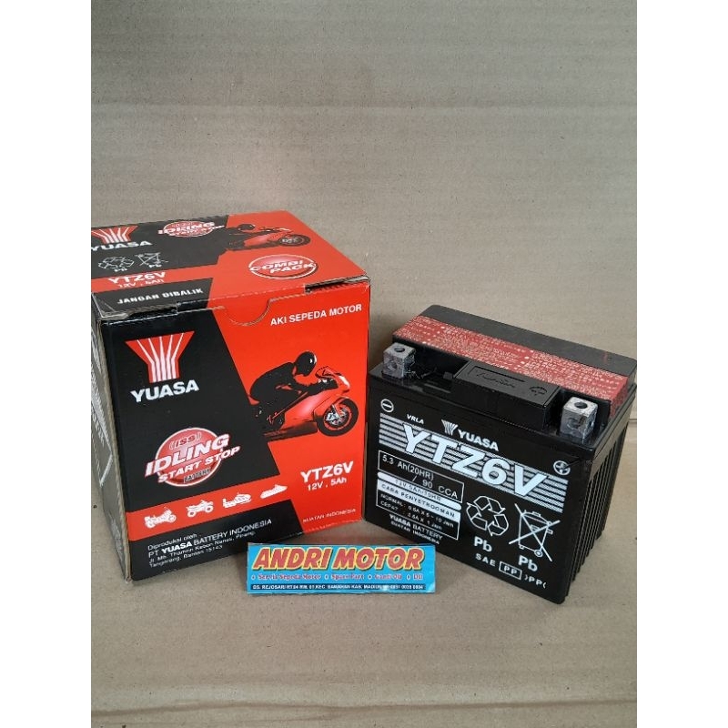 AKI/ACCU YTZ6V/12-5AH/AMPER (AKI KERING) YUASA