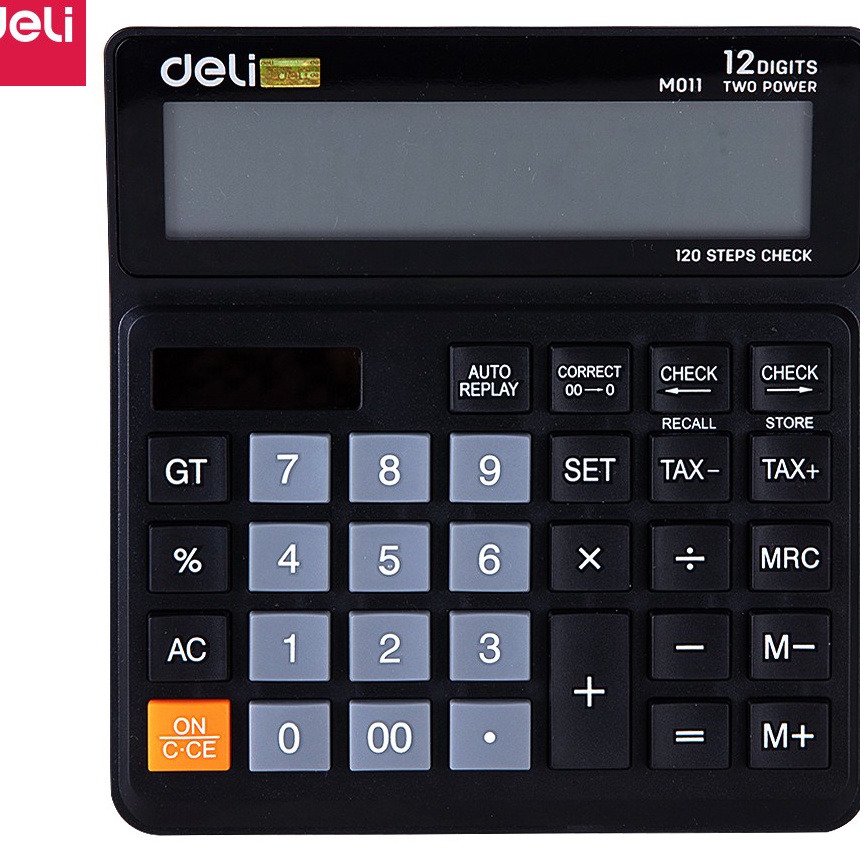 

Extra Deli Kalkulator Desktop 12 Digit LCD lebar 12 langkah garansi 3 tahun sertifikat CE EM112