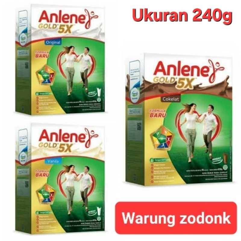 

Anlene gold 5x coklat/vanila/original 240g