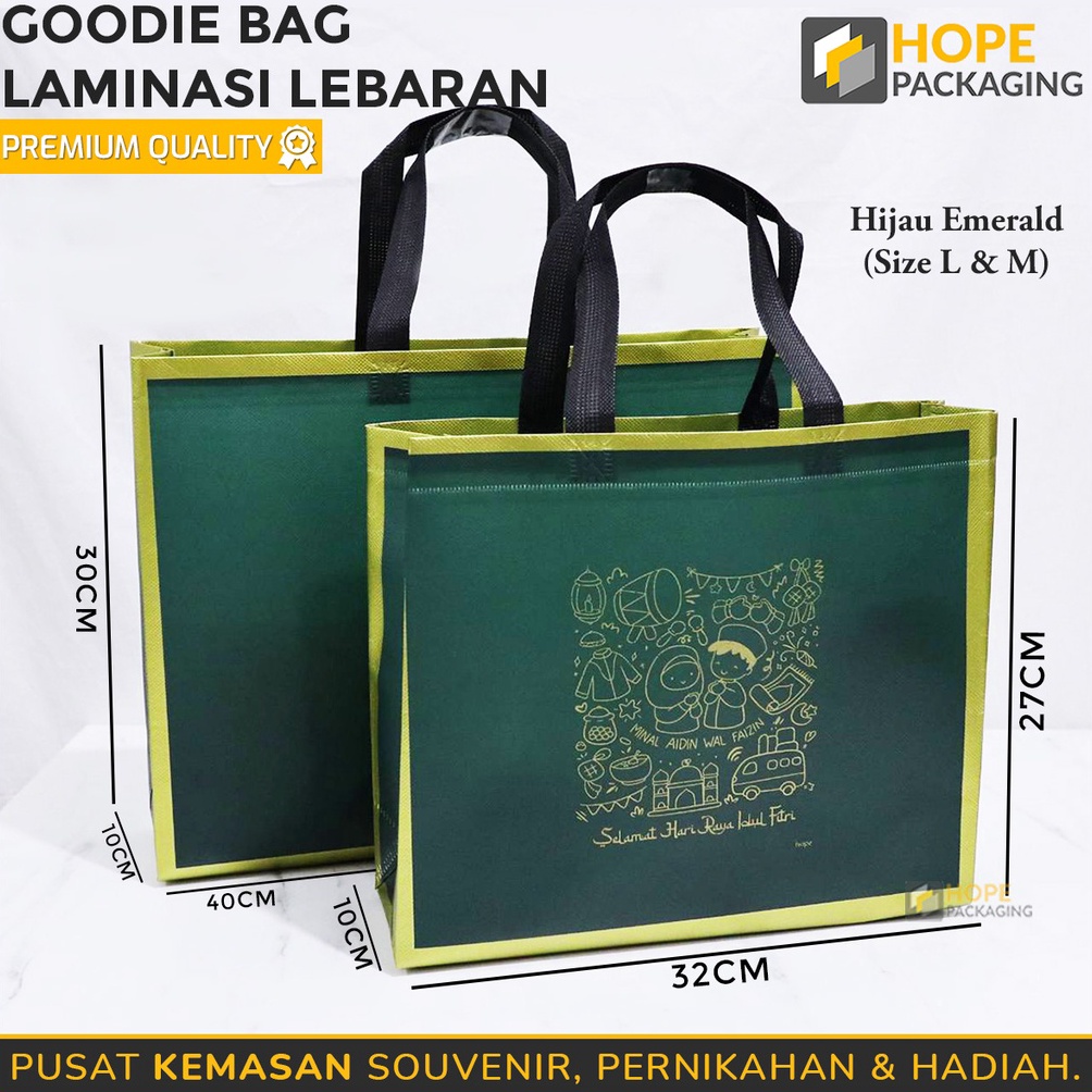 

CUCI GUDANG Goodie Bag Laminasi Lebaran Size M Tas Shopping Bag Premium Goodie Bag Kantong Hampers Besar Tas Souvenir Tas Jinjing Kue Lebaran Hampers Box