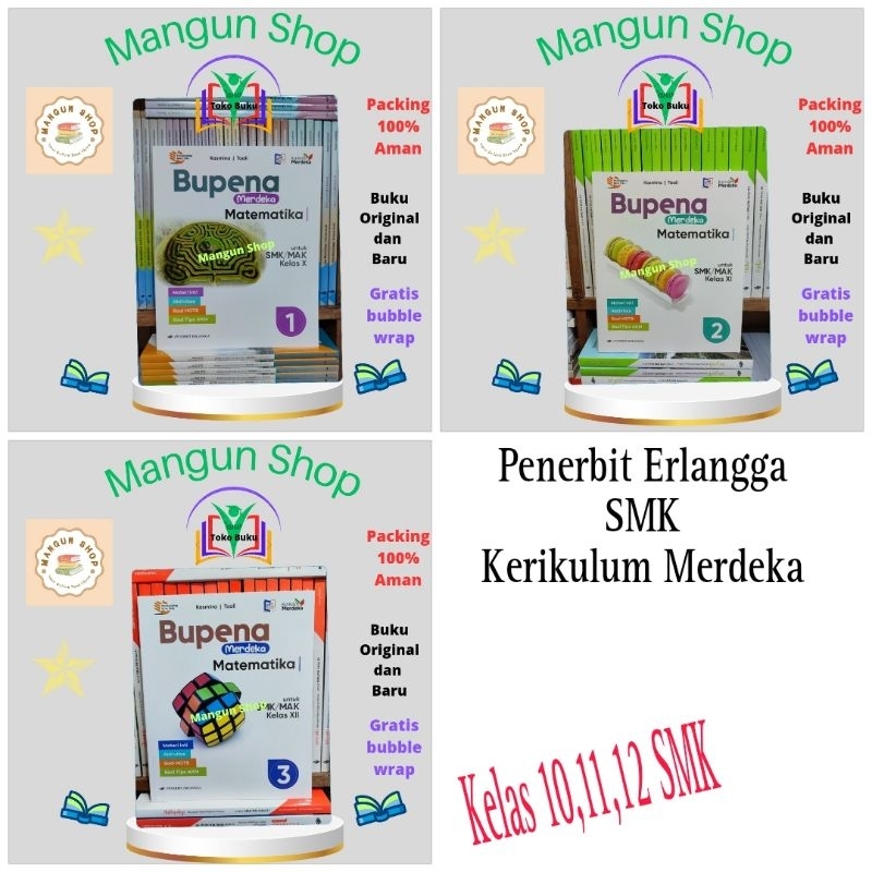 Bupena Merdeka Matematika Kelas 10,11,12 SMK Kurikulum Merdeka Erlangga