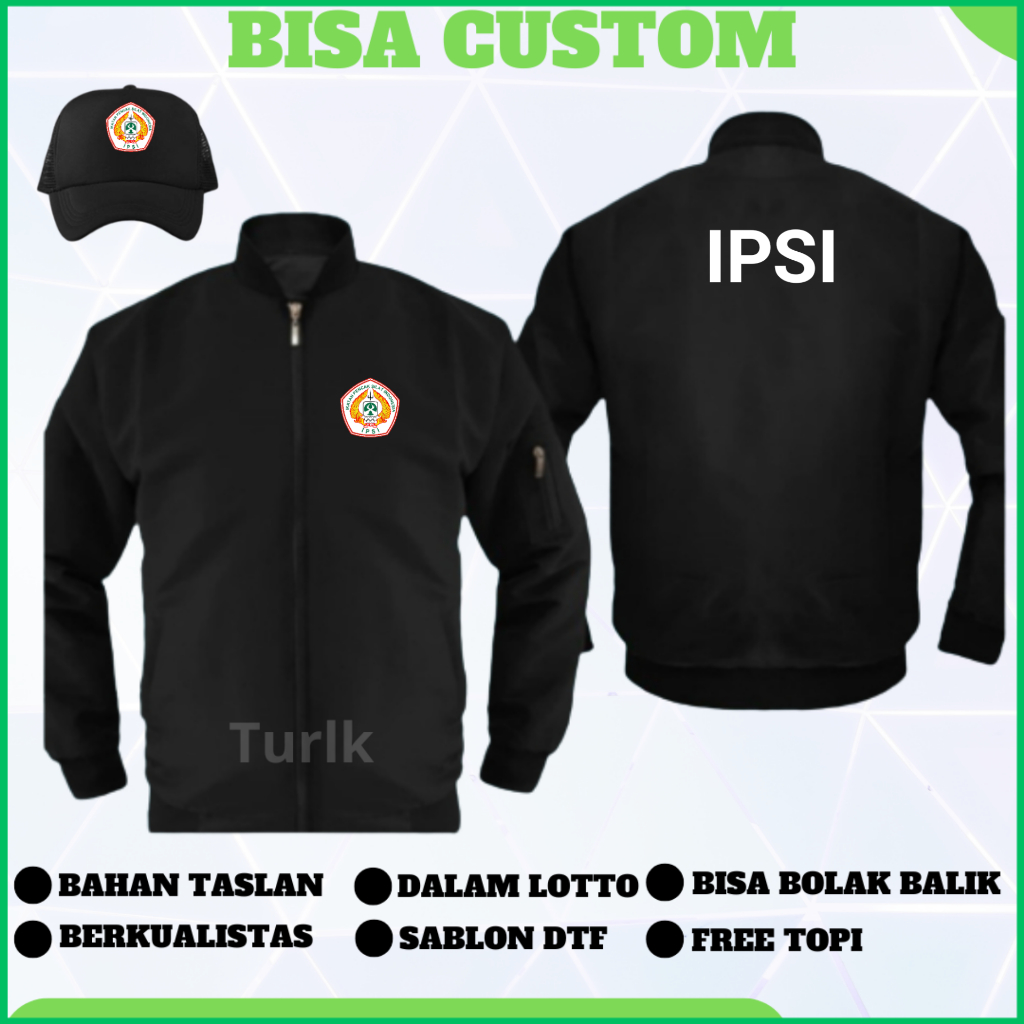 Jaket Ikatan Pencak Silat Indonesia Jaket IPSI Bomber Custom