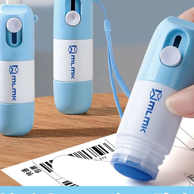 

HJ6 Tip Ex Penghilang Informasi Resi plus cutter mini 2 in pembuka paket box opener roller stamp pembuka dan penghapus resi Thermal Paper Eraser