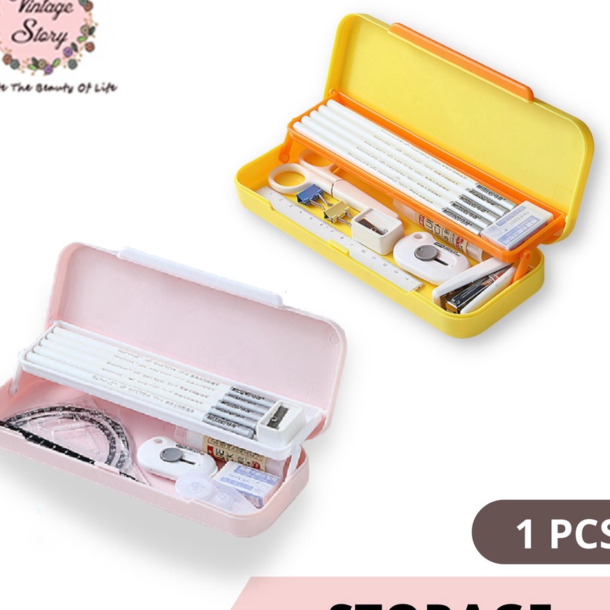 

KI3 Kotak Tempat Pensil Penyimpanan ATK Anak Pencil Case 2 Tingkat