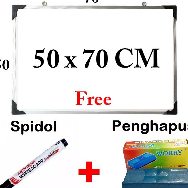 

Super Papan Tulis White Board Gantung Ukuran 5 cm x 7 cm Free Spidol dan Penghapus