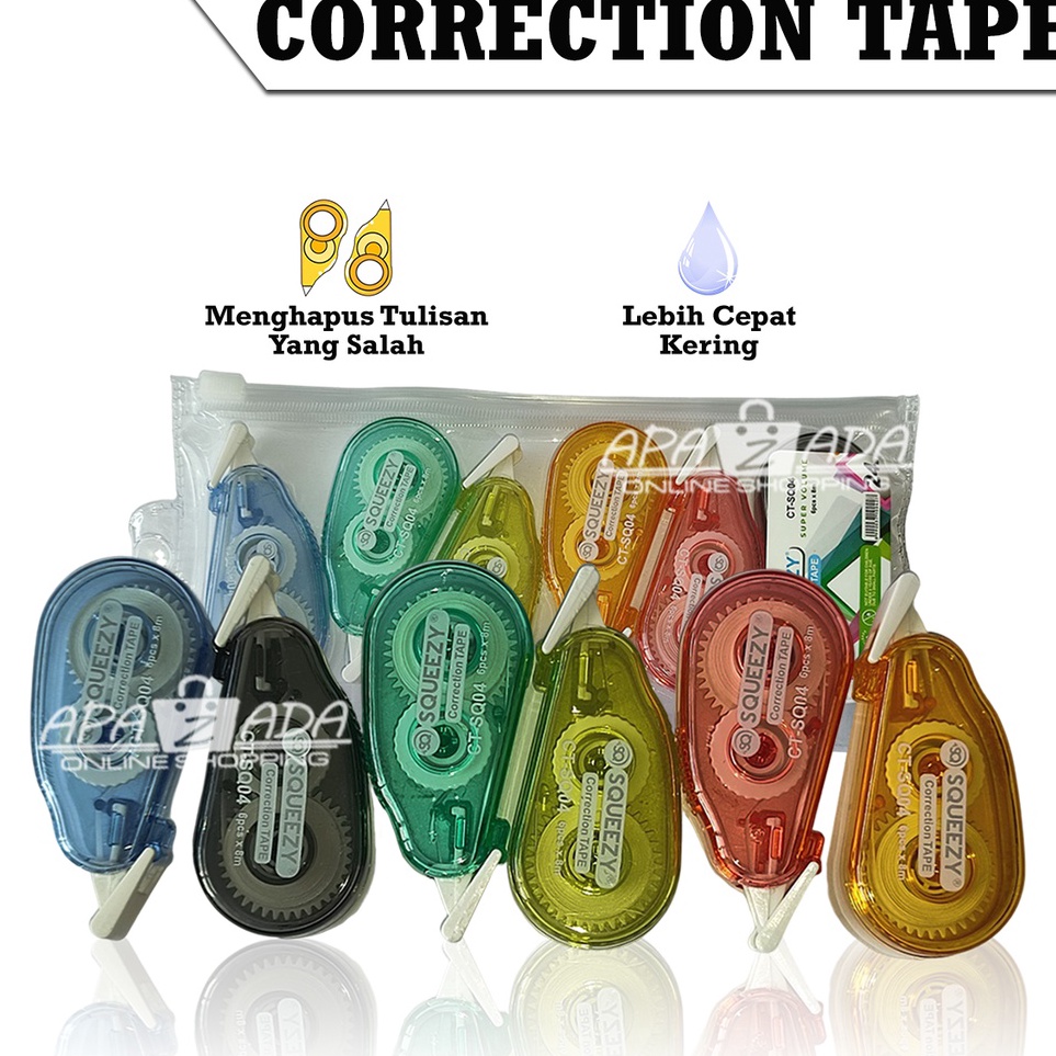 

Laris Apazada Correction Tape 24m Isi 6 Cope Tip Ex Corection Tape Tipex Tipex Roll Correction Tape TipEx Kes TipeX CTSQ4 Murah