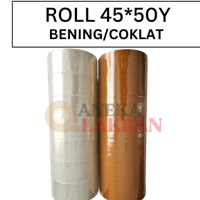 

HJ6 1 ROLL ISI 6 PCS HORICI LAKBAN OPP 2 INCH 45MM x 5 Yard ISOLASI BENING COKLAT TERMURAH