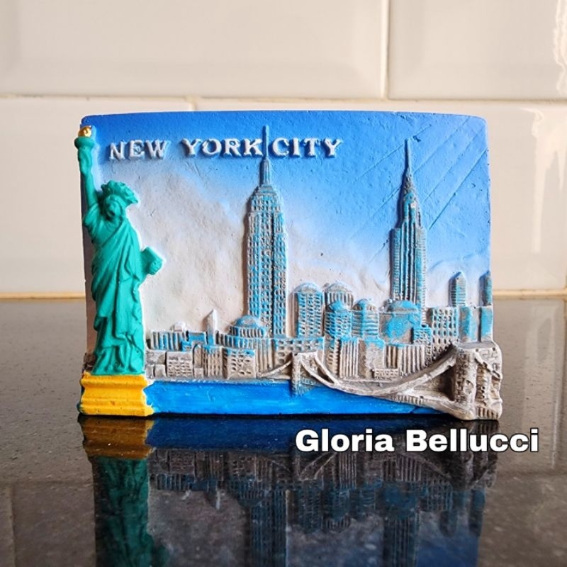 TERLARIZZZ SOUVENIR NEW YORK AMERIKA SERIKAT TEMPELAN FRIDGE MAGNET KULKAS NEGARA NEWYORK PATUNG LIB