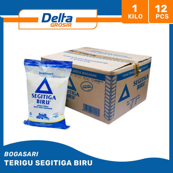 Tepung Terigu Segitiga Biru 1 kg Harga Grosir [1 Karton]