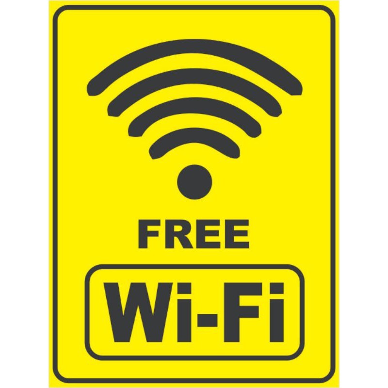 

stiker free wifi 16x12 cm