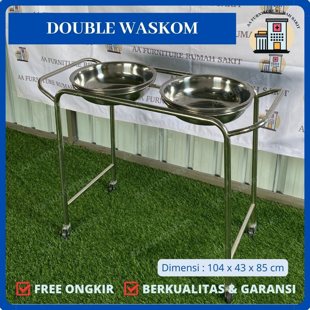 Double Waskom Stainless Steel Double Waskom 1 Kaki Double Waskom 4 Kaki