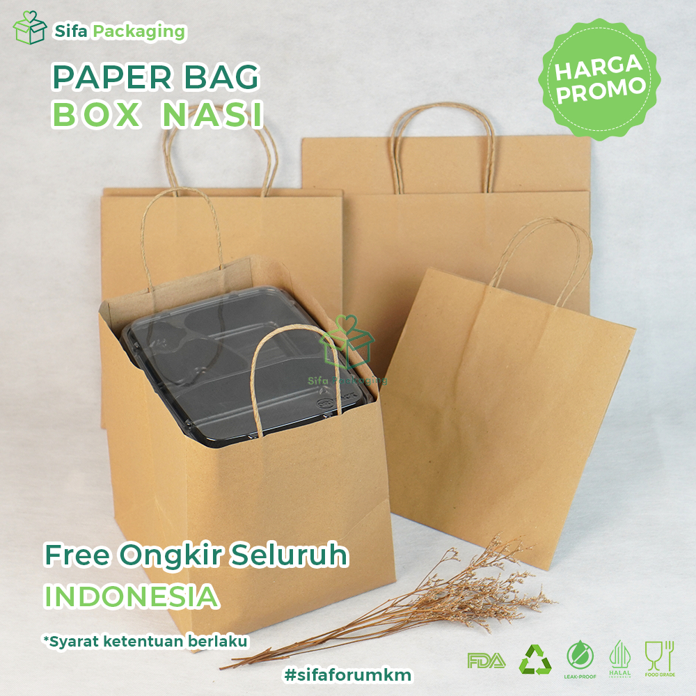 

Paper Bag Polos Coklat Kraft Goodie Bag Souvenir Kantong Kertas Cokelat Polos Tas Kertas Shopping Bag Ecer
