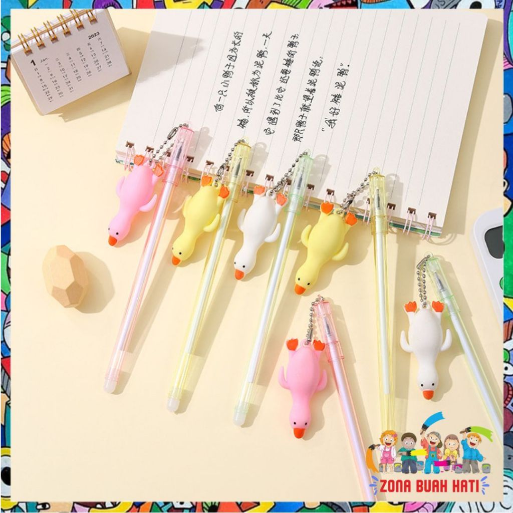

ZBH Pulpen Lucu Aesthetic Gantungan Bebek Pulpen Gantungan Kartun Lucu Pen Gantungan Ayam Bolpoint Karakter Bebek Pena Gel Bolpen Unik Alat Tulis Kantor Gel Karakter