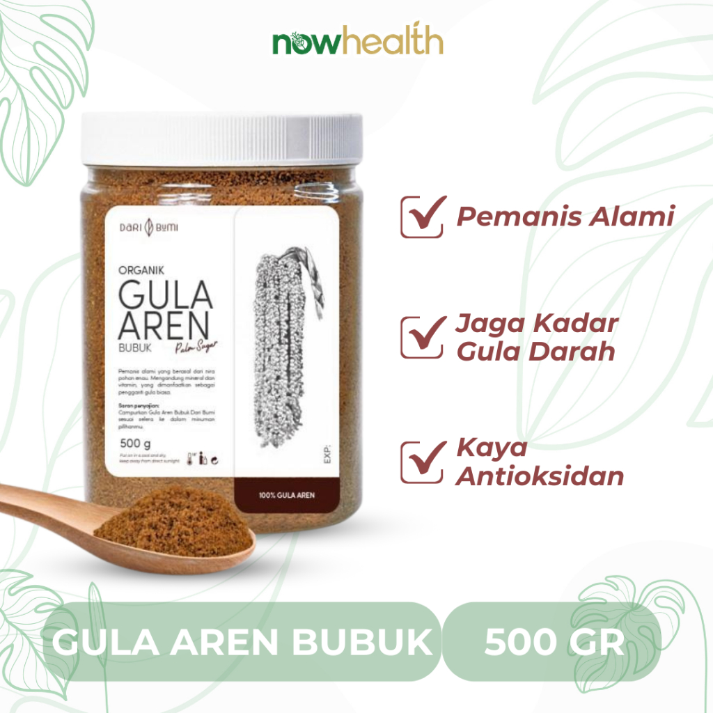 

Bubuk Gula Aren Organik 500 gr | Palm Sugar Healthy Food Dari Bumi