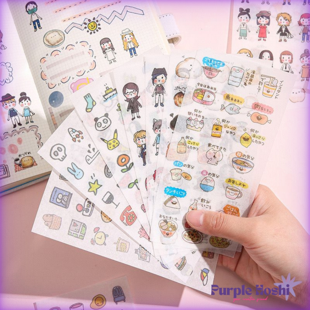 

Purple Hoshi Sticker 6 Lembar Lucu Cartoon Kids Cute Funny DIY Stiker Buku Jurnal Scrapbook