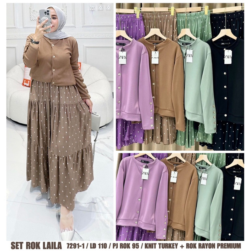 Zara laila//setelan rok knit zara//pakaianwanitasby