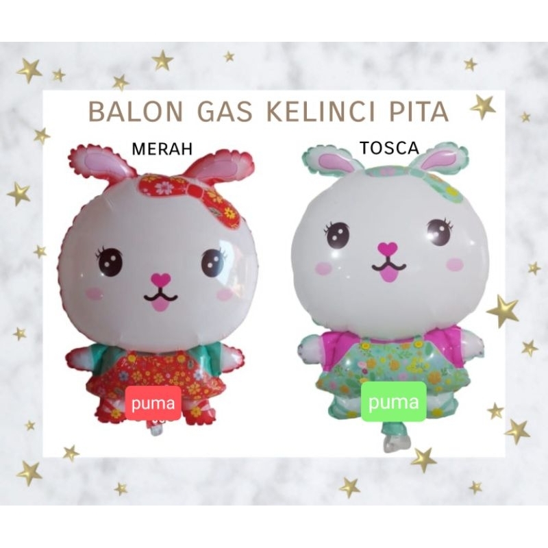 

Balon karakter kelinci pita