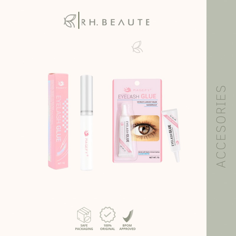 MAGEFY Lem Bulu Mata Palsu Transparan Tahan Air Cepat Kering False Eyelash Glue Adhesive Lembut Taha