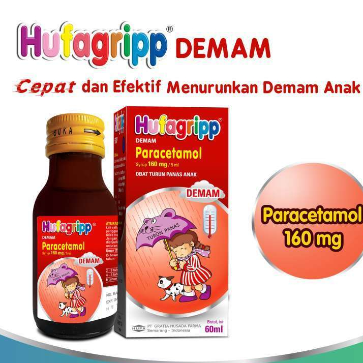 HUFAGRIP SIRUP DEMAM PARACETAMOL 160 MG