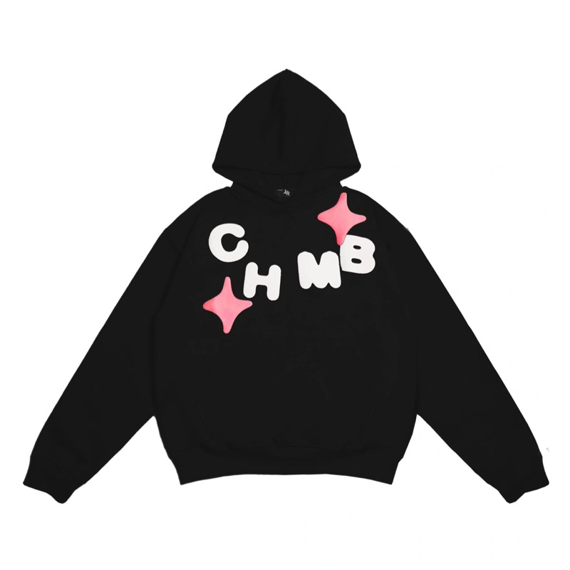 Boxy Hoodie Chambredelavain - Beds Star (Black / Dark Brown / Broken White)