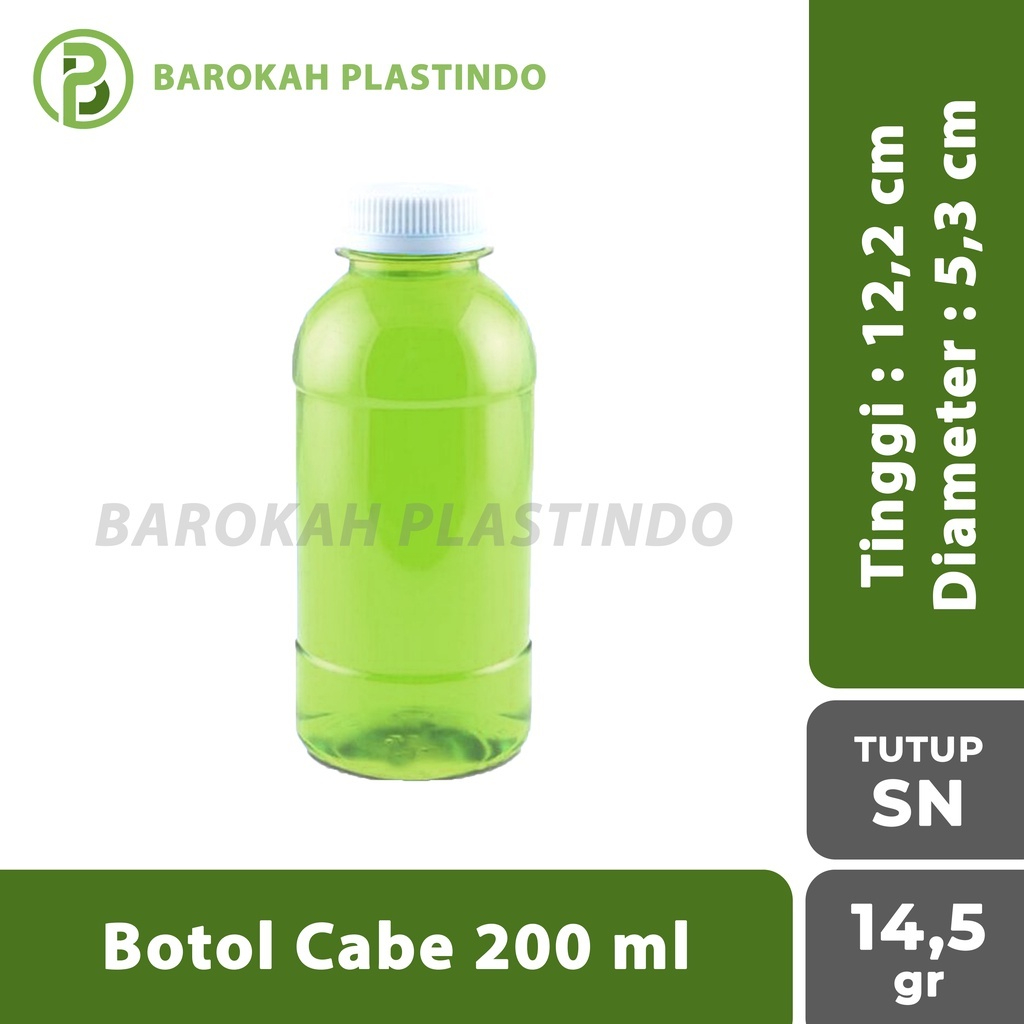 Botol Cabe 200 ml / Botol Plastik Murah / Botol Plastik 200 ml / Botol 200 ml