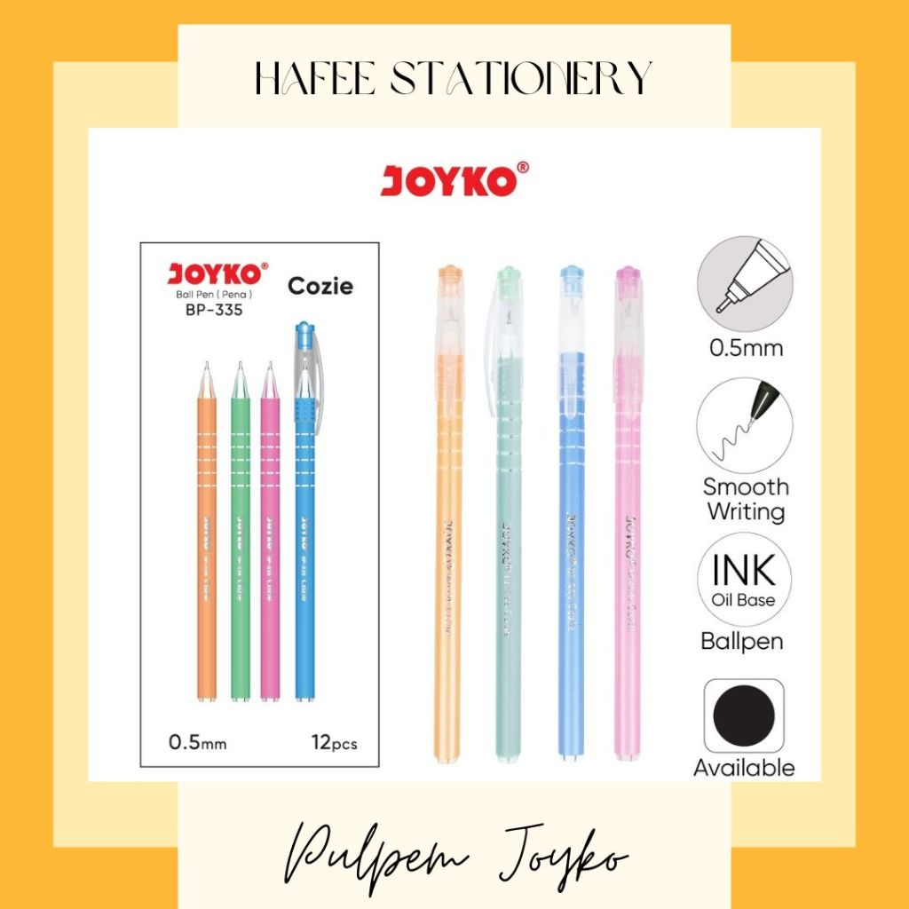 

Pulpen Joyko Bp-335 Cozie 0.5mm (dapat kirim instant bandung)