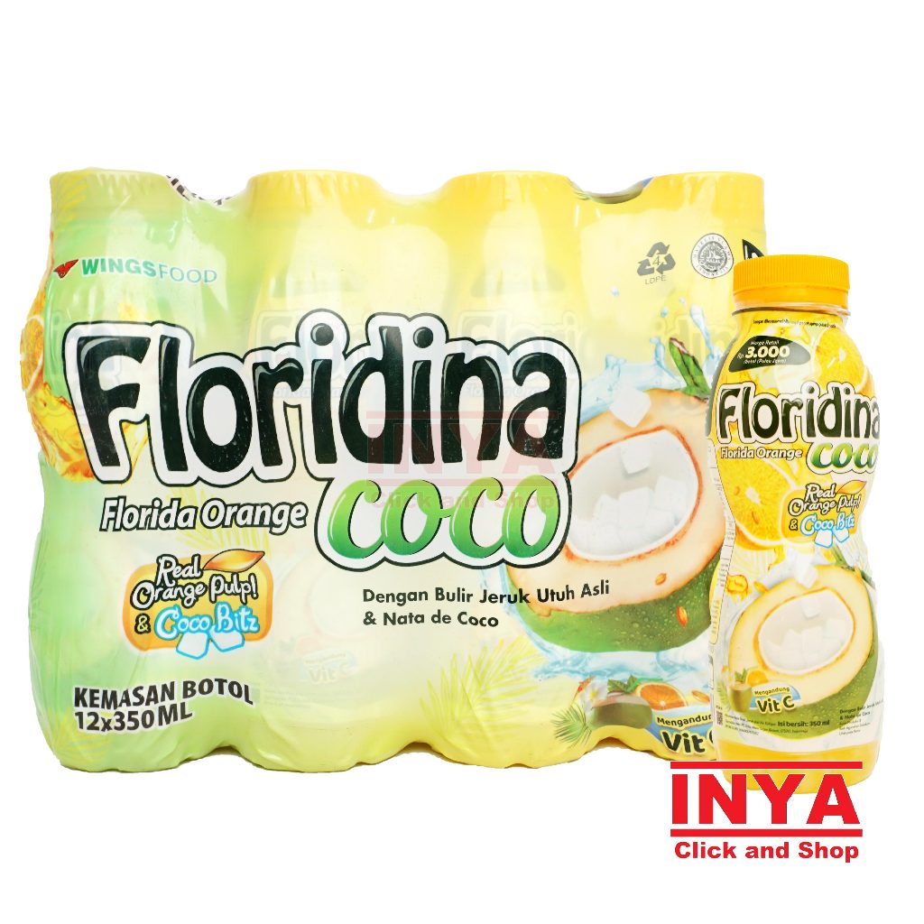 

Floridina Orange Coco 12x350ml Florida Orange Real Pulp - Minuman Vitamin C - Soft drink