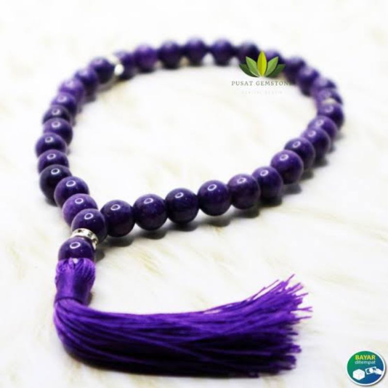 Tasbih batu kecubung wulung isi 33 butir
