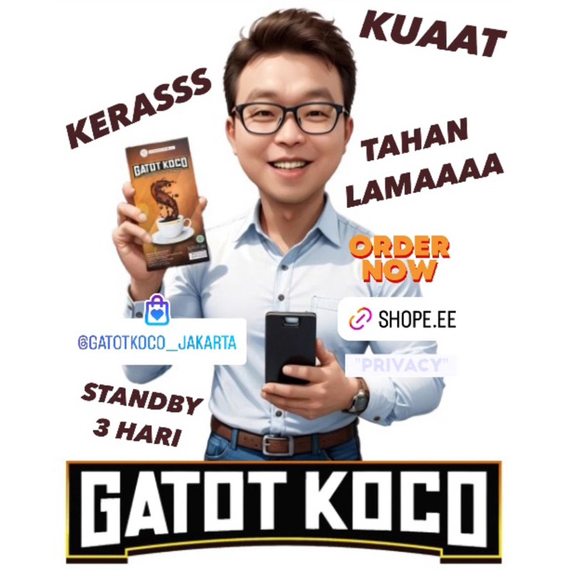 Kopi Gatot Koco By dr. Richard Lee - Kopi Gatot Koco (Privasi Aman) Paket 2 Box isi 10 Sachet BPOM -
