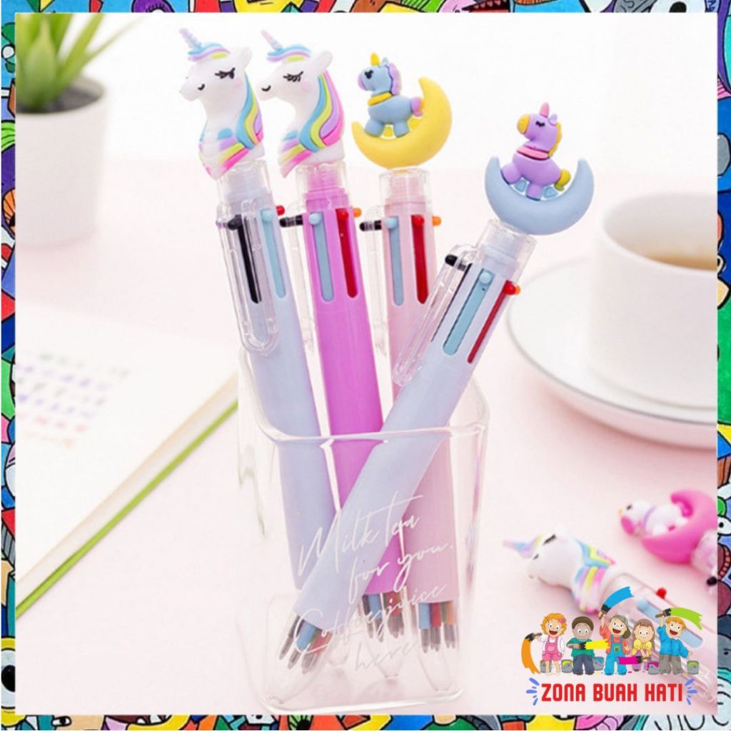 

ZBH Pena Karakter Mekanik 6 Warna Unicorn Full Moon Pulpen Karakter Unicorn Warna Warni Pulpen Unicorn Multicolor Pulpen Lucu Alat Tulis Sekolah ATK Murah