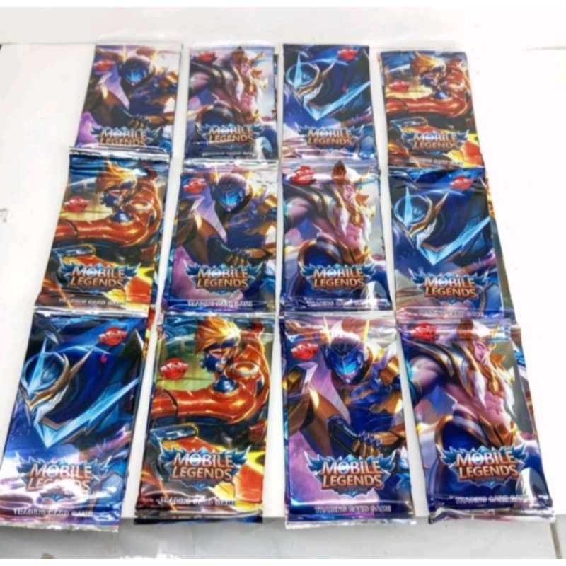 PROMO 12 Sachet Kartu Foil Trading Card Mobile Legend / Kartu ML Mainan Kartu