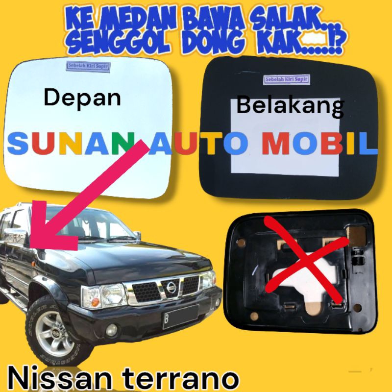 nissan terrano kaca spion nissan terrano spirit nisan terano 2003 2004 2005 2006 2007kaca saja tanpa