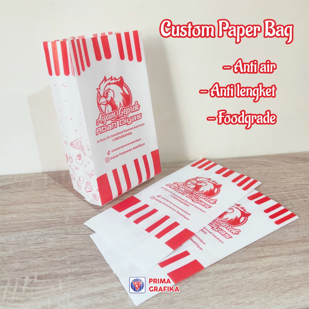 

Custom Paper Bag Anti Air Size M - Paperbag / Kantong Kertas / Kemasan / Packaging