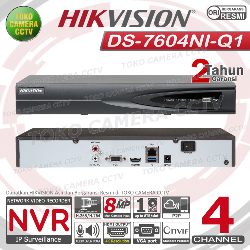 NVR HIKVISION 4 CHANNEL DS-7604NI-Q1