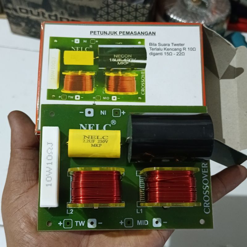 Crossover Pasif Mid High Nelc - Mid dan Tweeter
