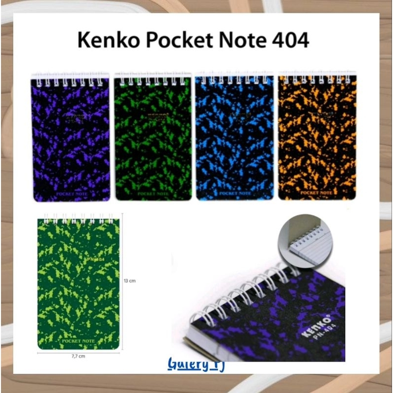 

POCKET NOTE KENKO PN-404/NOTE SPIRAL MERK KENKO/MEMO CATATAN MINI