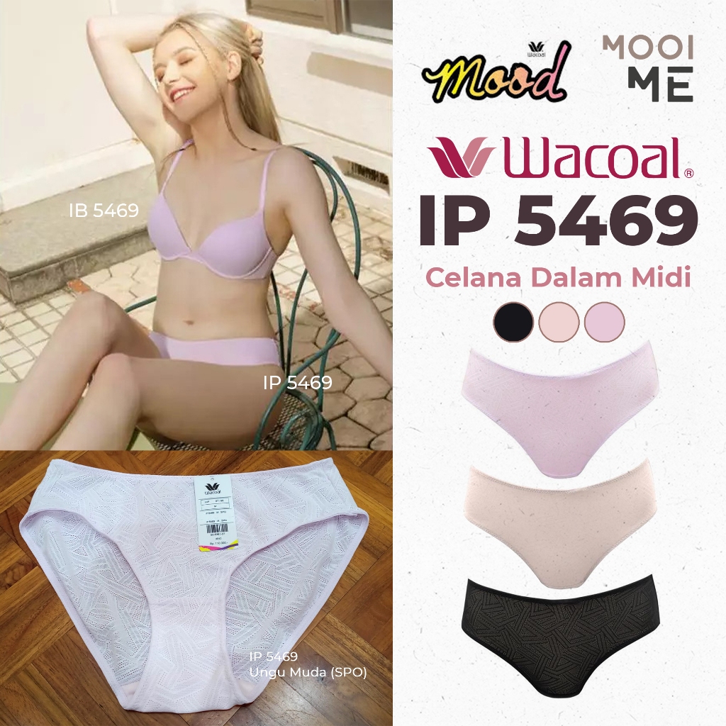 Wacoal Mood IP 5469 Midi Panty (Celana Dalam) Motif Lace (Renda)