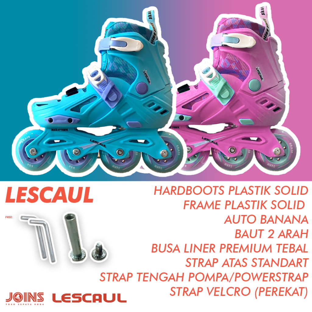 Sepatu Roda Anak Inline Skate Anak Lescaul Pink Bukan Cougar atau Lynx
