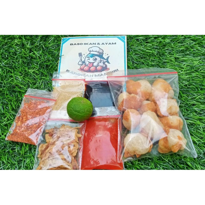 

bumbu pelengkap bakso / baso ikan, ayam, & sapi untuk satu porsi / satu mangkuk