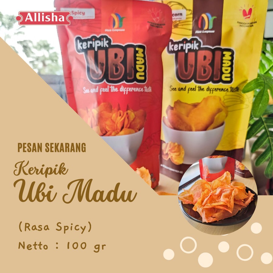 

[TERMURAH BISA COD] Keripik Ubi Madu Spicy Cilembu Crispy Super Enak Sehat Camilan Ketela Telo Oven Premium Manis Buah Sayur Renyah Enak Mantap 100 250 500 Gram Ungu UMKM