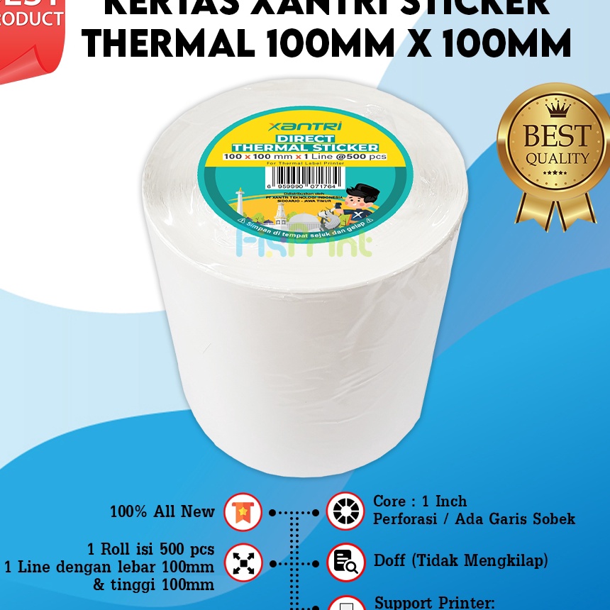 

Diskon Kertas Resi Sticker Thermal Barcode 78x1 1x1 1x15 Roll 5