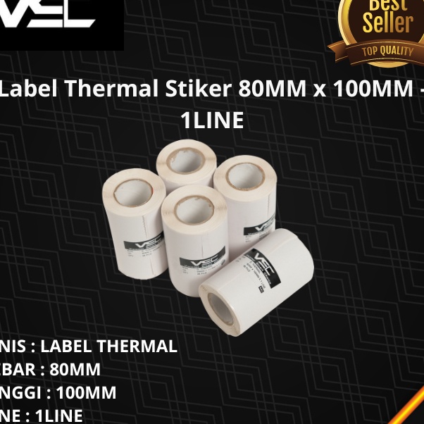 

KP8 LABEL THERMAL STIKER 8 x 1 mm STICKER DIRECT THERMAL 8x1 1 LINE