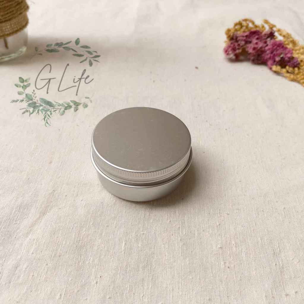 Pot Aluminium 50gr, Kaleng Pomade Aluminium Tin Can Lengkap dgn Seal, Kaleng Aluminium Bulat
