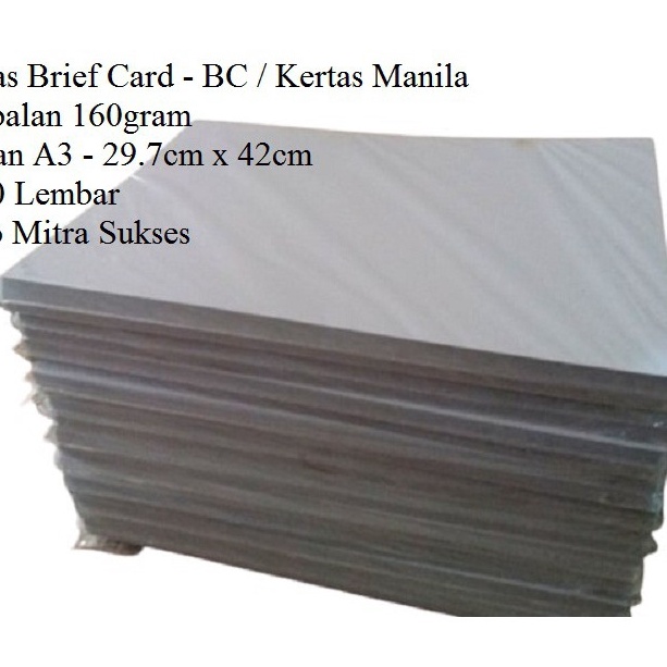 

Eksklusif 5 Lembar Kertas Brief Card BC Kertas Manila 16gram A3