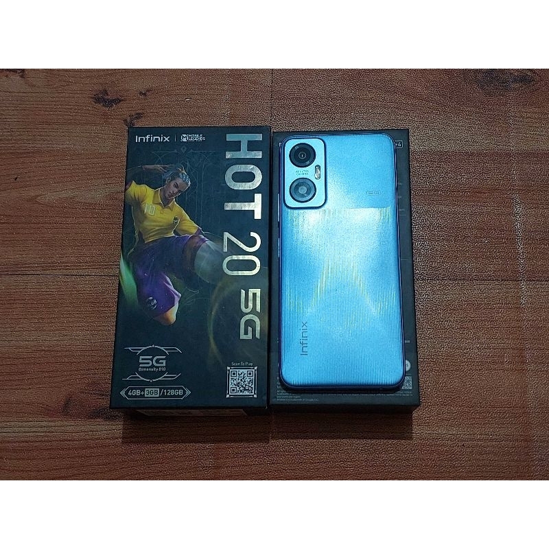 INFINIX HOT 20 5G 4/128 SECOND MULUS FULLSET ACC LENGKAP