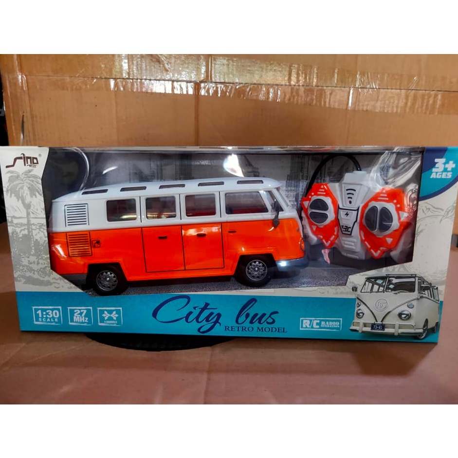 DASYAT RC BUS VW MOBIL REMOTE CONTROL BUS VOLKSWAGEN SKALA 13 RETRO MODEL