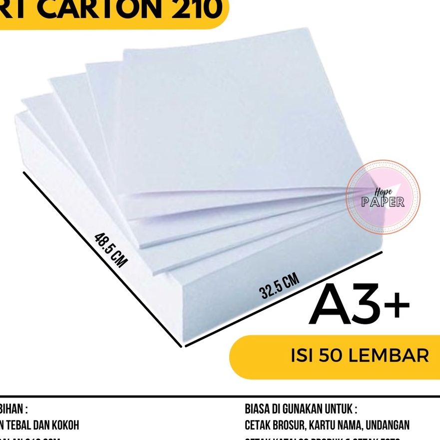 

Bonus Art Carton A3 Plus 21 gsm isi 5 lembar Kertas Art Karton A3 Plus