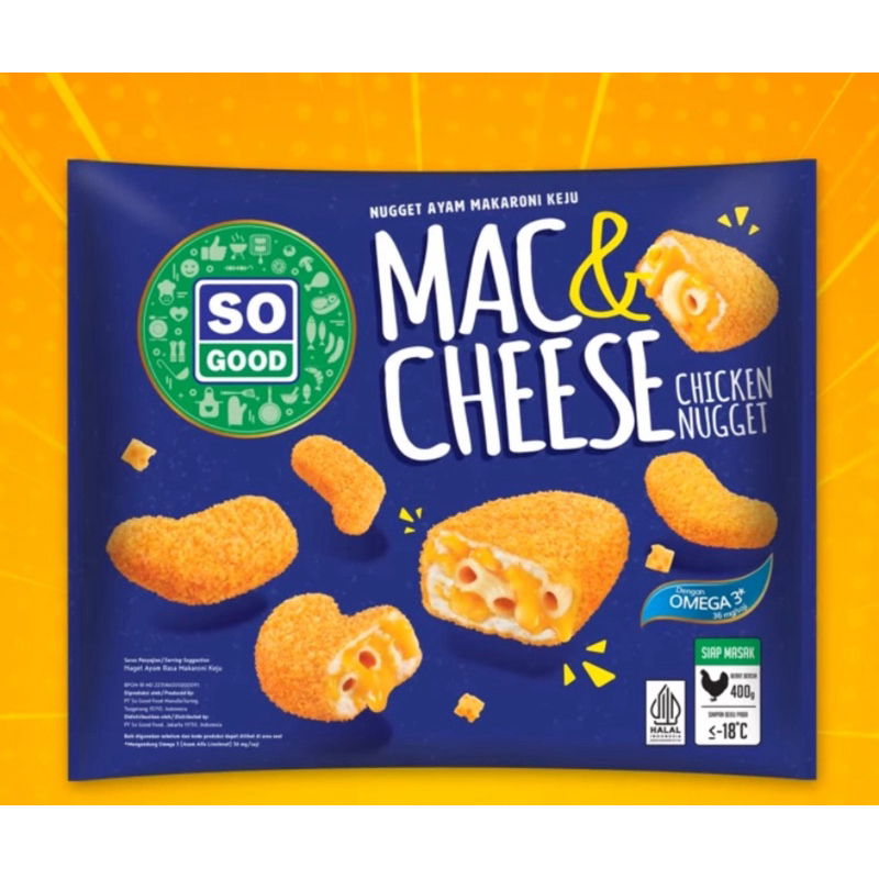 

SO GOOD NAGET MAC & CHEESE 400 GR / MAC & CHEESE